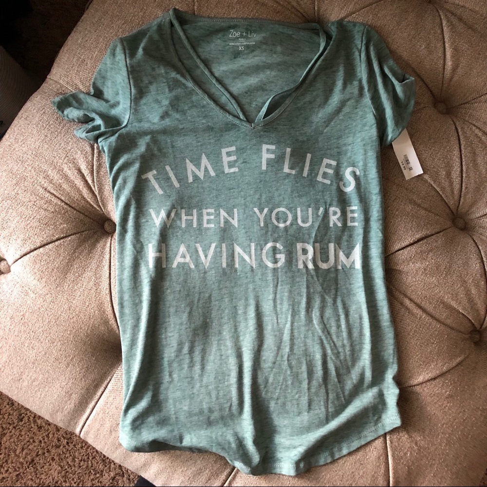 Soft Green Slogan Tee